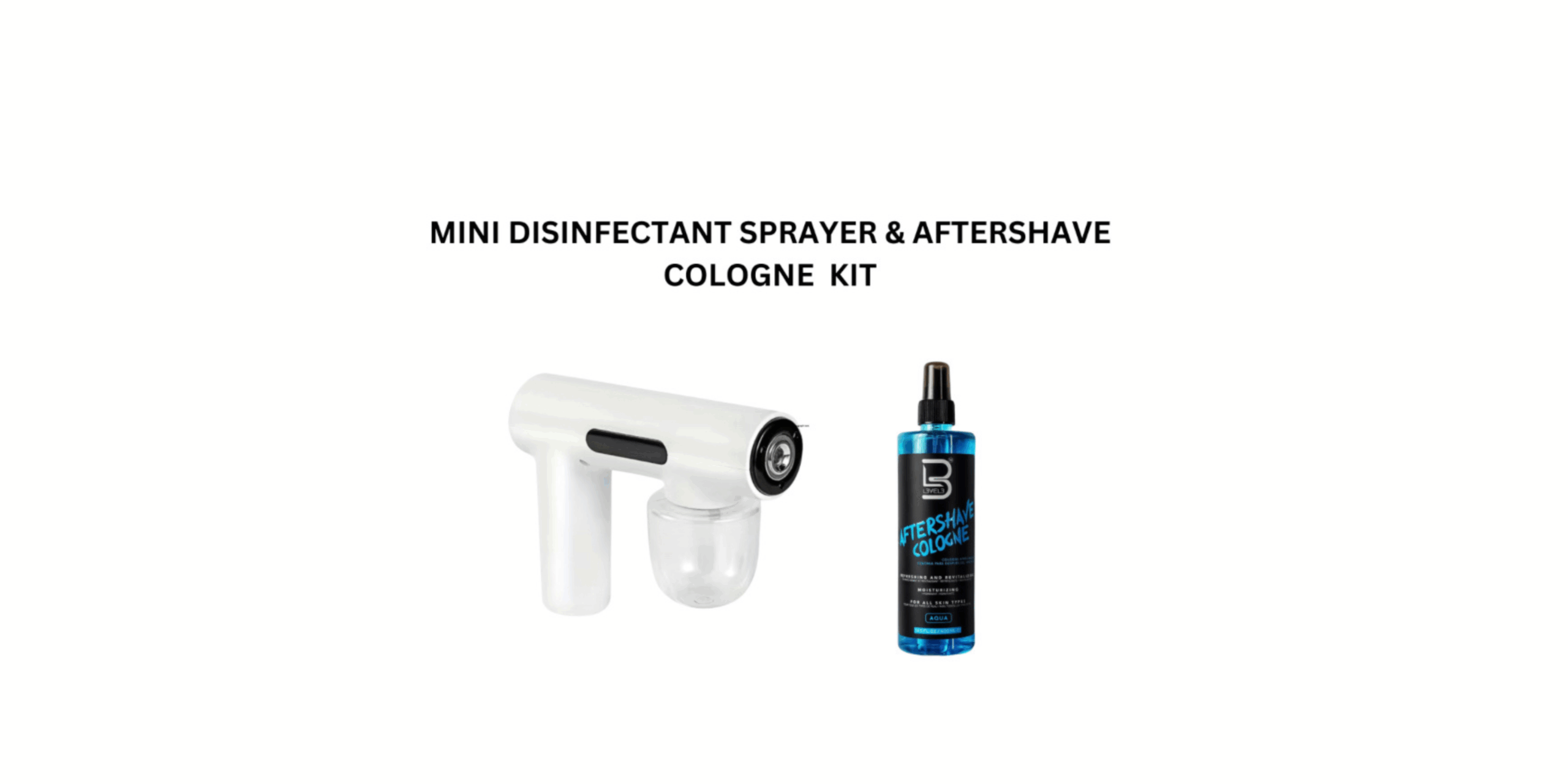 MINI DISINFECTANT SPRAYER & AFTERSHAVE COLOGNE  KIT