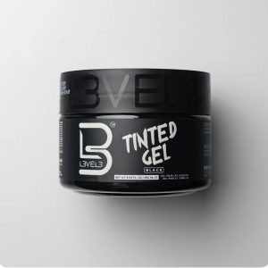 L3VEL3 Tinted Hair Gel – Black | Cover Grays and Enhance Style with Strong Hold